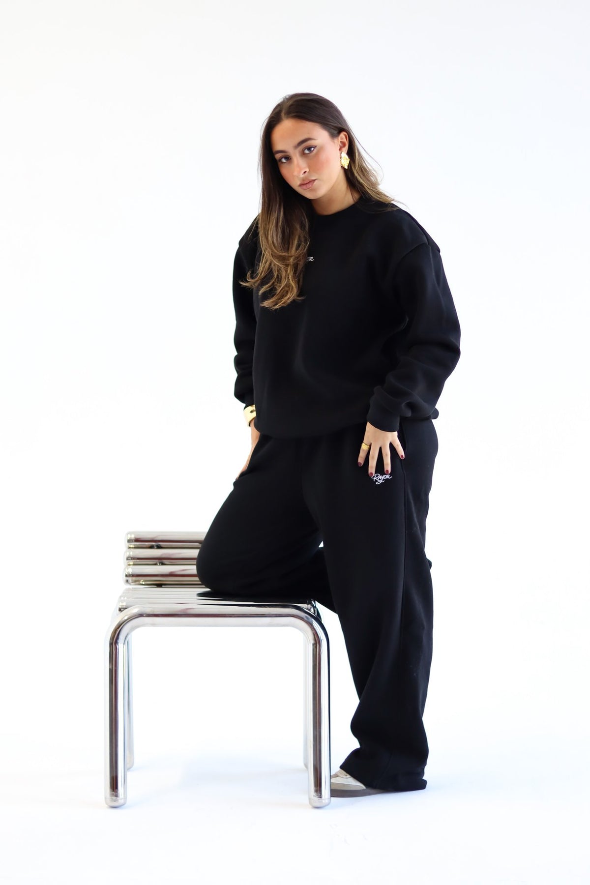 Rayor Winter Collection in Black, front view, alternate pose
