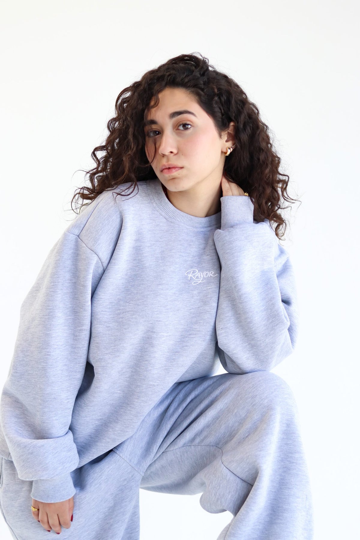 Rayor Winter Collection in Grey, front view, alternate pose